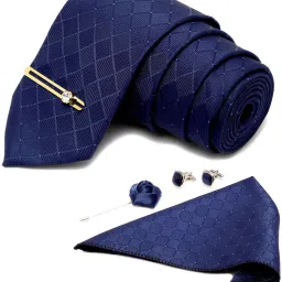 LOUIS STITCH Silk Cufflink & Tie Pin Set-picture-14