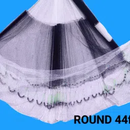 purkait fishnet 16mm CAST NET 4.1kg (black & white) Fishing Net image 5