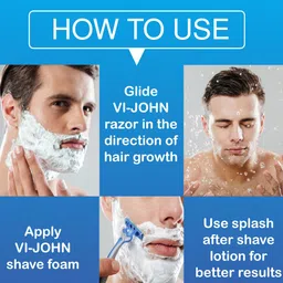 VI-JOHN Men Set of 2 Buttery Cool Shaving Foam with Vitamin E 400 g & 100 g image 4