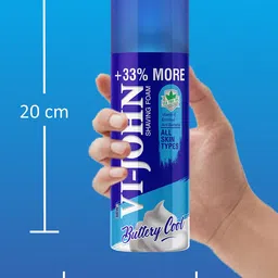 VI-JOHN Men Set of 2 Buttery Cool Shaving Foam with Vitamin E 400 g & 100 g image 5