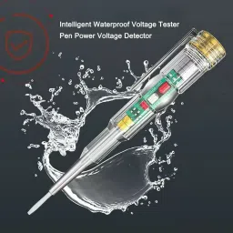 justone choice Electrical Tester Pen Power Voltage Electricity with High Brightness LED Light Digital Voltage Tester image 2
