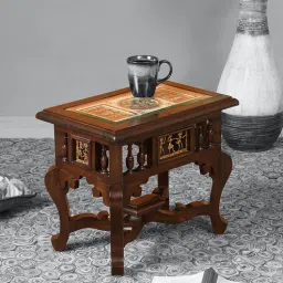 mudramark from pepperfry Yuge Teak Wood End Table in Natural Finish-picture-10