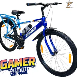 GAMER 24T CYCLE FOR AGE 9-12 YEARS 24INCH BICYCLE FOR 5.5FT HEIGHT SINGLE SPEED 24 T (inch) BMX Cycle-image-28