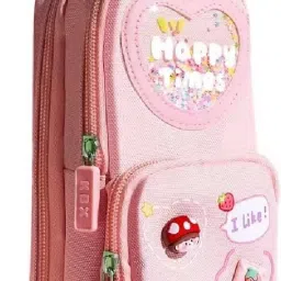 Pouch Cartoon Print Art Canvas Pencil Boxes-image-5
