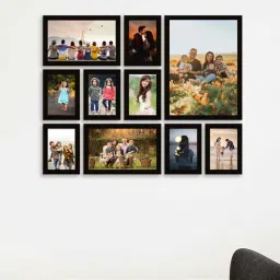 elegant arts and frames Black Synthetic Wood Set Of 10 Collage Photo Frames-picture-28