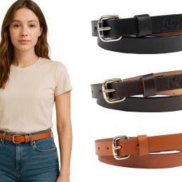 Women Casual, Formal, Evening, Party Black, Brown, Tan Genuine Leather Belt-image-48