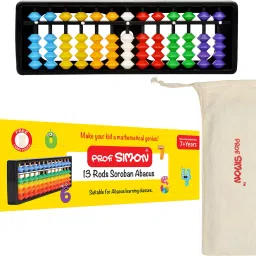 13 Rods/Digits Soroban plastic Abacus with colorful beads, Kids Maths learing Tool-28