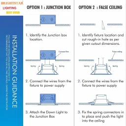 brightstar 3W Deep Junction Box LED Down Light / Ceiling Light Pack of 4 Recessed Ceiling Lamp image 3