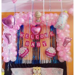 Welcome baby girl home or room Decoration set combo It's a Girl Foil Balloons-image-50