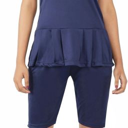Gorgeous Moment two piece Solid Women Swim-dress Dark Blue Swimsuit-image-95