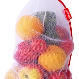 ganapati Vegetable Bag for Fridge Fruit Net Bag for Refrigerator Reusable Washable Multipurpose Draw-string Storage Mesh Grocery Bag. Pack of 10 Grocery Bags image 2