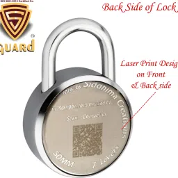 s-guard Door lock for home-52MM-7 Levers, Double Locking, Thanos-Laser Print Design-3 Padlock image 4