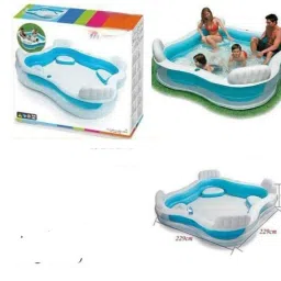 PVC (IND*13) Swim Center Family Lounge Pool With Pump Inflatable Swimming Pool-38