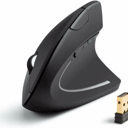 Etzin Vertical Wireless Mouse - Rechargeable 2.4GHz Optical Vertical4 Wireless Ambidextrous Touch Gaming Mouse with Bluetooth-image-60