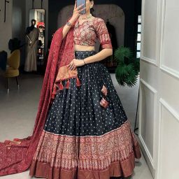 Bandhani Semi Stitched Lehenga Choli-image-63