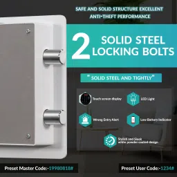 plantex Digital Locker for Home/Safe Locker/Touchscreen Keypad & Biometric (23 Litre) Safe Locker image 3