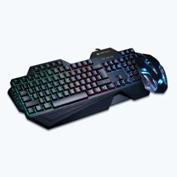 ZEBRONICS Optimus Gaming Keyboard Mouse Combo Wired USB Standard Gaming Keyboard Compatible with Desktop, Laptop, Mac stand support,multimedia_keys,Optimus-18