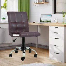 Cola Compact Study Chair for Kids/Desk/Work & 1 yrs Parts Repl. Wrty Leatherette Study Arm Chair-10