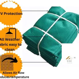 sse (10Ft'x25Ft') -50% Green Shade Net Green Net For Balcony,Garden Net,Green Net Portable Green House image 3