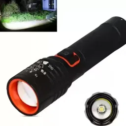 zeno volt 035 Torch Light -ZOOMABLE LED METAL 5 MODE Flashlight, Super Bright Torch 6 hrs Torch Emergency Light image 2