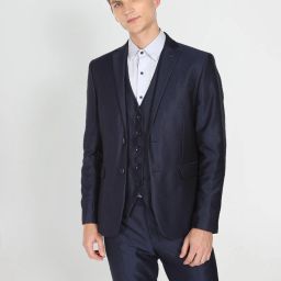 Men Single-breasted Solid Suit-image-12