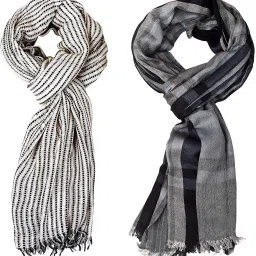 Self Design Pure Cotton Men Multicolor Stole-image-96