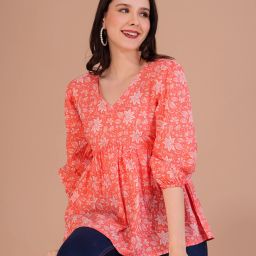 Casual Regular Sleeves Printed Women Multicolor Top-image-21