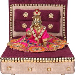 Laddu Gopal Bed -Size-0 to 8 no Kanhaji Wooden All Purpose Chowki-10