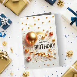 Birthday Greeting Card For All Ages, White Birthday Card for Loved Ones Greeting Card-image-14