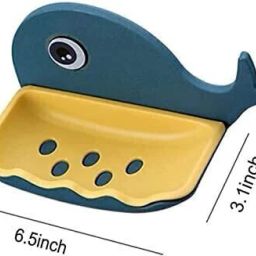 (PACK OF 2)Fish Shape Cute Adhesive Waterproof Wall Mounted Soap Dish-image-50