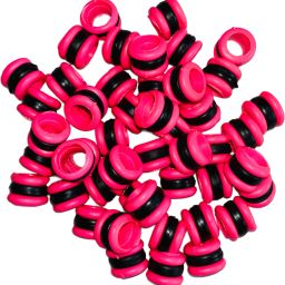 Pink & Black New Design Rubber 20 pcs Pigeon Foot Ring Bird Shoulder Guard-picture-48