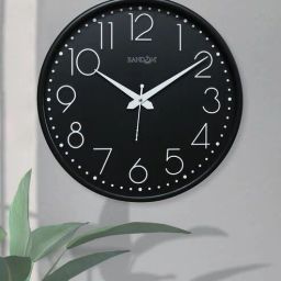 random Black Plastic Embossed Modern Wall Clock-picture-8