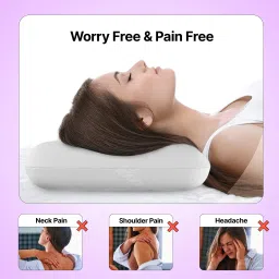 frido Sleeping Memory Foam Solid Orthopaedic Pillow Pack of 2 image 2