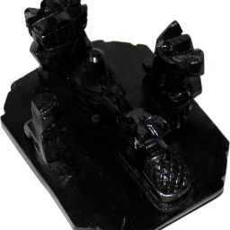 Black Marble Shivling with Shiv Parivar and Nandi Statue Decorative Showpiece - 6 cm-image-24