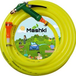 (32.5 Feet) 1/2 Inch (12.5mm) Premium Milky Garden Water With Water Spray Gun For Gardening , Car Wash, Floor Clean, Pet Bath Hose Pipe-94