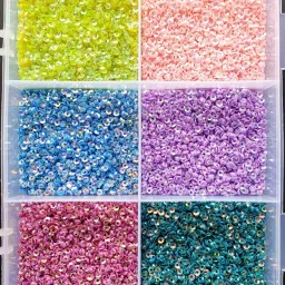 Multicolor sequins size 3mm,embroidery material, Jewellery making sequins(120g)-13