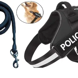 Dog K9 Police Harness Body Belt Padded + Premium Quality Rope | Adjustable Strap Dog Standard Harness-image-39