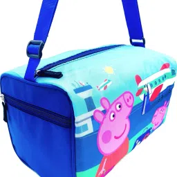 8 L Gym Duffel Bag - Exclusive Blue Peppa Pig Printed Gym Square Travel Duffle Bags - Blue-image-5