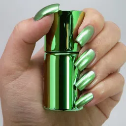 Magic Mirror Effect Chrome Nail Art Polish green Metallic green-image-94