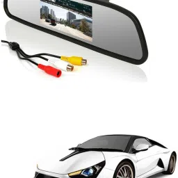 Rear View 4.3 Inch TFT LCD Monitor Mirror Screen Display For Reverse Parking and Rear View Black LCD (10.922 cm) a51 Black LCD-image-20
