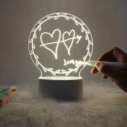 AQUARIUSSTORE Round Shape 3D Acrylic Writing Board Smart Tube Light-image-46