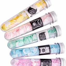 Paper Soap Flower Tube Petal Shape Bottle Travel(Pack Of 5) (Multicolor)-picture-20
