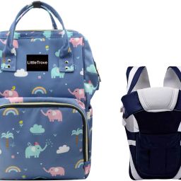 Combo of Premium Baby Diaper Backpack and Baby Carrier for Parents and Babies-picture-9