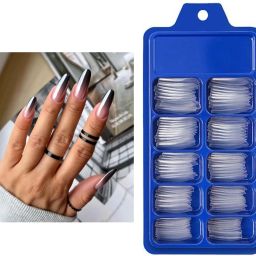 Artificial Curve Fake Nails Transparent-image-8