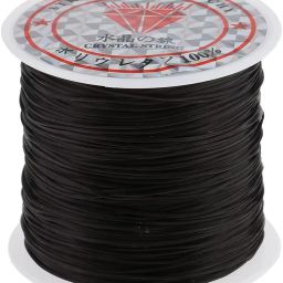 Elastic Bracelet Rope Stretch Cord for Jewelry Beaded Making(Black, 60 Meters)-picture-2