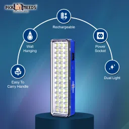 pick ur needs Rechargeable Portable 42 SMD Extra Bright LED With USB Charging Long Battery 7 hrs Torch Emergency Light image 2