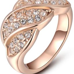 'My Princess' Alloy, Sterling Silver Crystal Gold Plated Ring-image-83