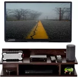 Wooden Set Top Box Stand Wall Mounted TV Cabinets Wall Selves Holds Speaker MDF (Medium Density Fiber) Wall Shelf-picture-0