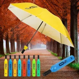 Bottle Foldable Umbrella with Case for UV/Rain, Manual, Travel, Unisex Umbrella-image-69