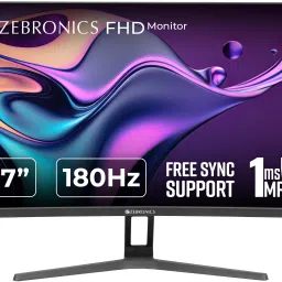 ZEBRONICS 68.58 cm (27 inch) Curved Full HD VA Panel with HDR10, DP, HDMI, 16.7 Million Colors, Inbuilt Speakers, Bezel-Less Design Gaming Monitor (ZEB-S27B)-13